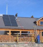 Wind and solar hybrid electric power system at Sage Mountain Center - Whitehall, MT