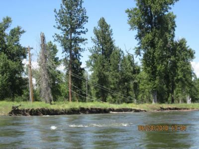 Power line down at river crossing, often local power production is more dependable
