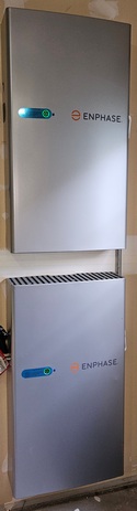 Wall Mounted Enphase LFP (lithium) Batteries